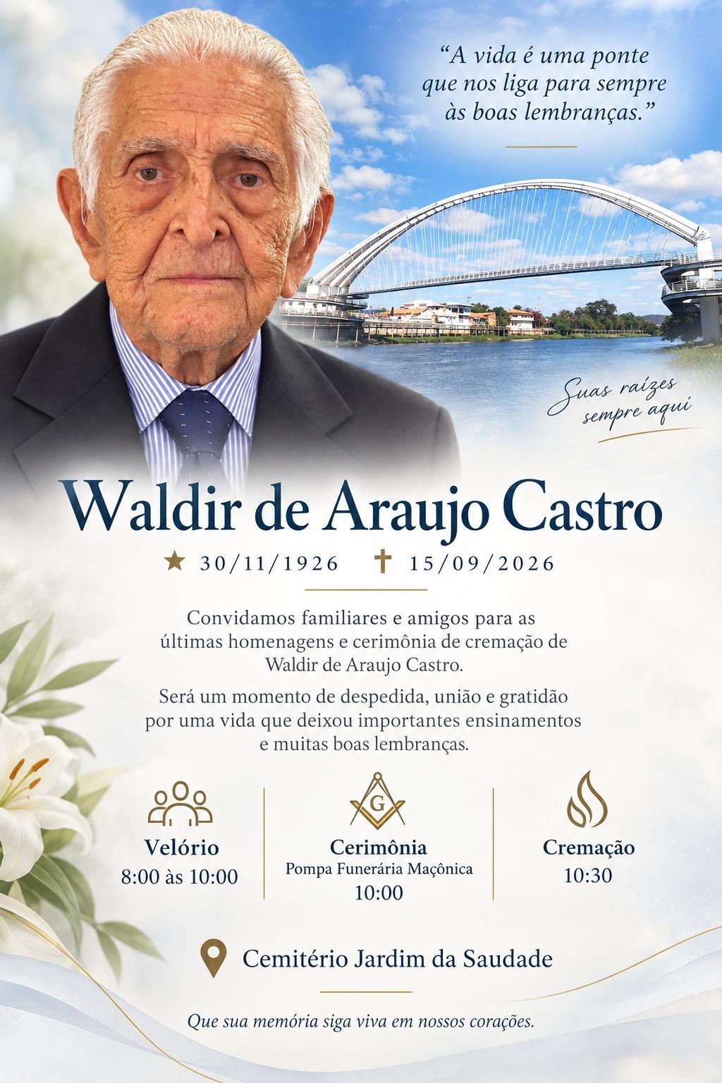 Nota de Falecimento - Pai de Sandra Aparecida Magnavita Castro Nota de Falecimento - Pai de Sandra Aparecida Magnavita Castro